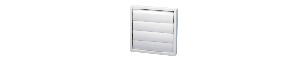 Grilles de prise d'air extérieur. Volets de surpression